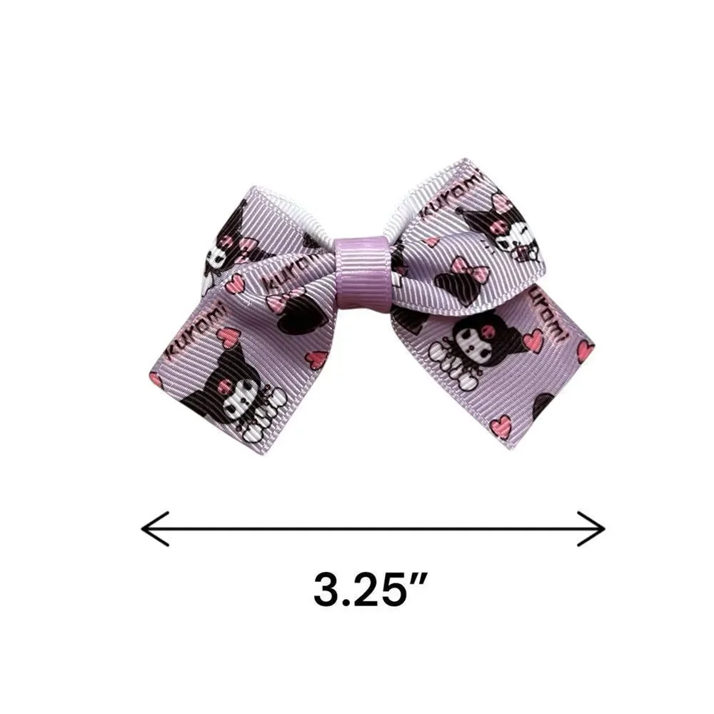 🤯5/$25🤯 Set Of 4 Purple Kuromi Hair Bows for Girls